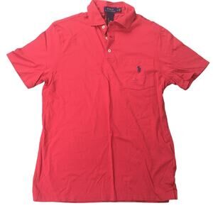 NWT POLO Ralph Lauren Mens Classic Fit Polo Shirt Pony Logo 100% Cotton Red S